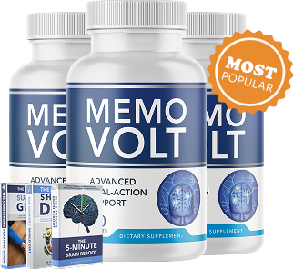 MemoVolt advanced dual-action cognitive support supplement bottles